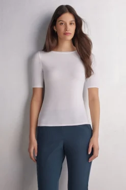 Boat-Neck Fresh Bamboo Top
