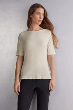 Boat-Neck Fresh Bamboo Top