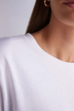Boxy fit Short-Sleeved Cotton Top