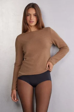 100% Cashmere Long-Sleeved Top