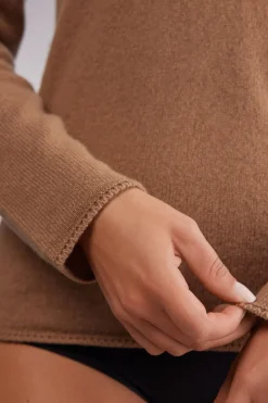 100% Cashmere Long-Sleeved Top