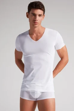 Raw-Edge Micromesh Top