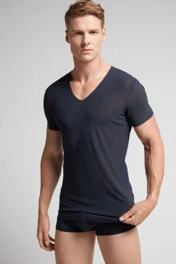 Raw-Edge Micromesh Top
